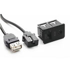 Car Dash Flush Mount AUX USB Port Panel Socket USB Extension Cable Adapter 15cm