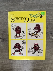 VTG California Raisins Cross Stitch Patterns Booklet 3 Sunny Days - Picture 1 of 5