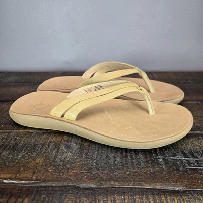 Sandalias Olukai Kapehe Luana Mujer Talla 7 Tanga Chanclas Planas Playa Marrón Foto 1 de 4