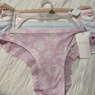 Jessica Simpson Mujer Tanga Ropa Interior Bragas 5 Pares Encaje Talla Mediana Lencería Foto 1 de 4
