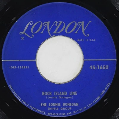 LONNIE DONEGAN Rock Island Line LONDON 45-1650 VG 45 RPM 1956 Skiffle 7" Folk - Image 1 of 4