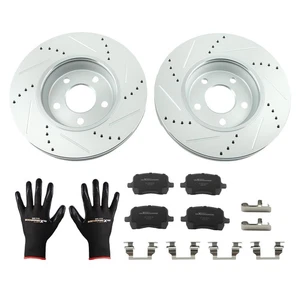 Front Brake Rotors+Brake Pads Kit for Pontiac G5 2008-2009/G6 2008-2010 S-55093 - Picture 1 of 12