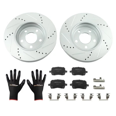 Front Brake Rotors+Brake Pads Kit for Pontiac G5 2008-2009/G6 2008-2010 S-55093 - Image 1 of 4