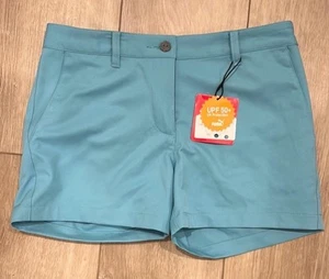 NWT Puma Youth Girls Golf Shorts Blue Large - Picture 1 of 5