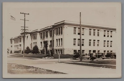 Whatcom High School Bellingham Washington 1920s Classic Car Alert rppc - Image 1 of 2