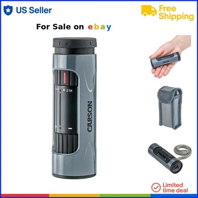 Monocular BAK-4 Coated 7x-21x21mm Zoom Lightweight Travel Bird Watching - Image 1 of 4