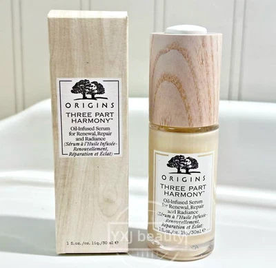 Nuevo suero infundido con aceite Harmony de tres partes Origins en caja tamaño completo 30 ml/1 oz Foto 1 de 2