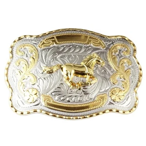 Rock Bull Ride langes Rodeo riesiges Rodeo großer Cowboy Texas Glanz Gürtelschnalle - Bild 1 von 12