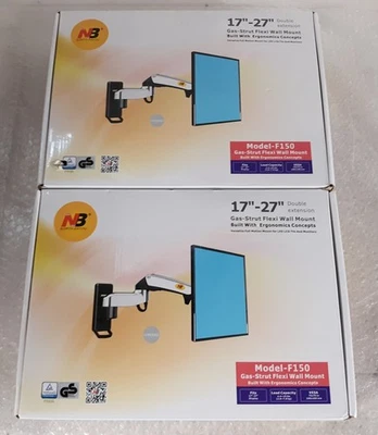 Pair of North Bayou F-150 Gas-Strut Flexi Wall Mount 17"-27" D-Extension *NEW* - Image 1 of 4