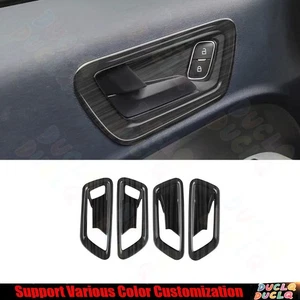 For Ford Maverick 2022-2024 Black Wood Grain Inner Door Handle Bowl Panel Trim - Picture 1 of 3