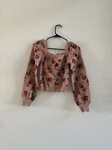 Willow & Wind Square Neck Sweater size XS. Slightly cropped. Light Pink - Picture 1 of 8