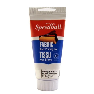 Tinta de impresión en bloque de tela Speedball, blanco opaco, 2,5 fl oz - impresión en bloque P... Foto 1 de 3