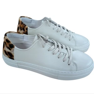 ABLE Emmy Bone/Cheetah Leder Turnschuhe Größe 10 - Bild 1 von 13