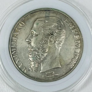 1866 1867 Mexico Emperador Maximiliano Imperio Mexicano Proof Silver Medal - Picture 1 of 6