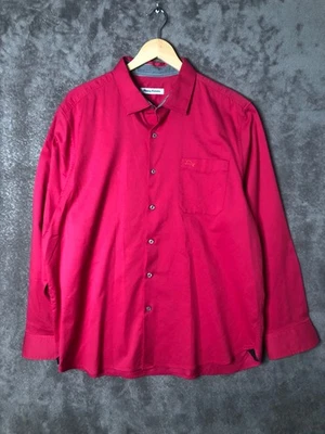 Tommy Bahama Men's Silk Cotton Long Sleeve Dark Pink Button Down Shirt Size XL - Image 1 of 4