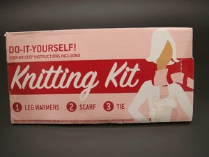 Vintage Do It Yourself Knitting Kit Makes One Leg Warmers Scarf Tie NIB - Picture 1 of 3