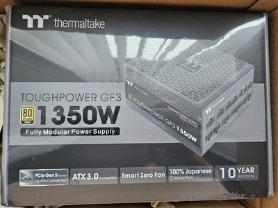 Thermaltake TOUGHPOWER GF3 1350W ATX 3.0 80+ GOLD Modular Power Supply. Sealed. - Image 1 of 3