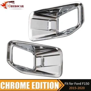 Parachoques delantero cromado para Ford F150 luz antiniebla cubierta ajuste 2015-2017 XLT EE. UU. - Imagen 1 de 15