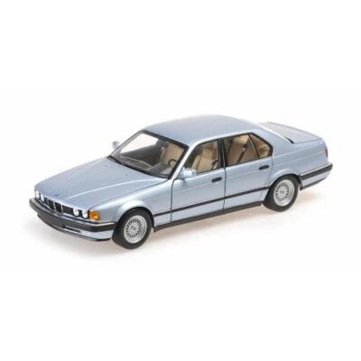 BMW 730I E32 1986 Light Blue Metallic 1/18 Minichamps neuve en boite - Photo 1/2