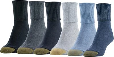 Calcetines clásicos con puño giratorio GOLDTOE para mujer (6 pares) Foto 1 de 4