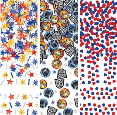 TRANSFORMERS HAPPY BIRTHDAY party TABLE CONFETTI 1 pack 3 styles - Image 1 of 2