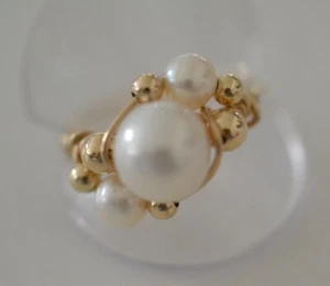 Handmade Freshwater Pearl Ring in 14k Gold Fill - Picture 1 of 3