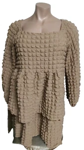 Simply Southern Tiered Bubble Dress Women Stretch Comfy MOCHA size Small - Picture 1 of 2