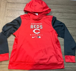 Cincinnati Reds Hoodie Mens XL Red Black Nike Sweatshirt Sweater MLB Baseball - Picture 1 of 6