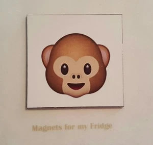 ANIMATED SMILEY MONKEY EMJOI FRIDGE MAGNET - M322 - Picture 1 of 1