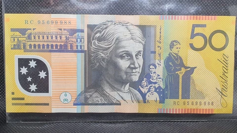 RC95 Fifty $ 50 Dollar Banknote R516a Evans Fraser Condition As Pictured Cover
