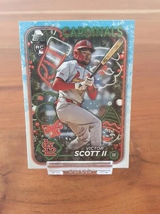 2024 Topps Holiday Victor Scott II St. Louis Cardinals #H105 Rookie-Karte - Bild 1 von 2