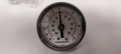 2" Ashcroft Pressure Gauge 0/15VAC -100/100KPA - Image 1 of 3