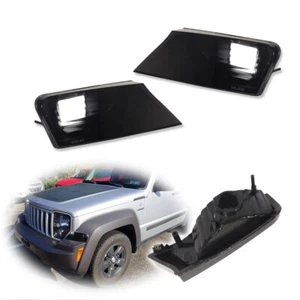 Lentes negras ahumadas luces de señal de estacionamiento de esquina carcasas para Jeep Liberty 08-12 - Imagen 1 de 8