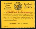California Sweet Potato Tax Stamp, CA SP82a mint, VF s/e