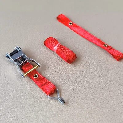 For 1/14 1/10 RC Crawler Car Trailers Trucks Vans E-track Ratchet Tie Down Strap - Image 1 of 4