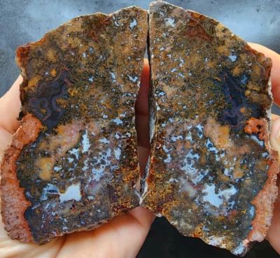 20.95 oz (594 gr) Cabbing Rough, Plume Agate Rough, Cabbing Slabs, Plume Agate - Image 1 of 4