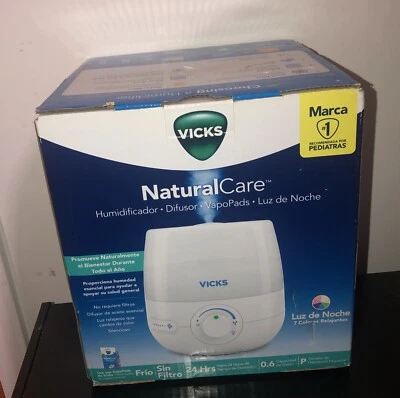 Vicks Natural Care, Humidifier - Diffuser - VapoPads - Nighttime-light, New - Image 1 of 4