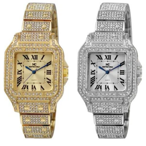 54mm Montres Carlo Men's Rapper Luxury Stones Clubbing Japanese Quartz Watch - Picture 1 of 4