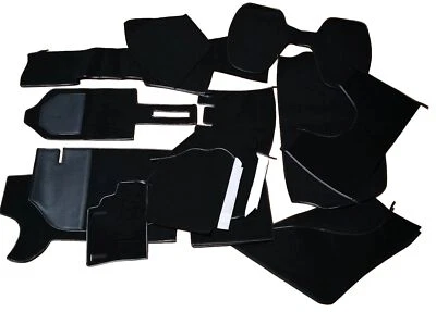 Porsche 911 912 65-73 Coupe Carrera RS Style Black Plush Interior Carpet Set - Image 1 of 4