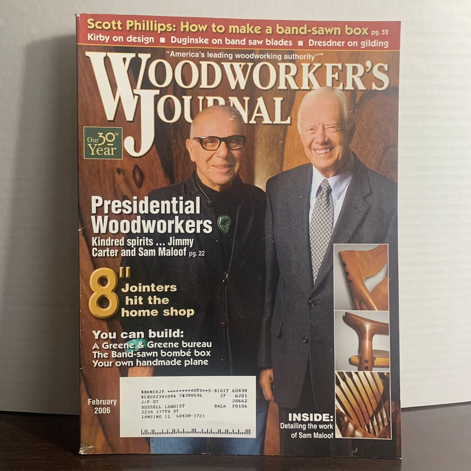 Vintage Woodworker’s Journal February 2006 Presidential Woodworkers Jimmy Carter - Image 1 of 4