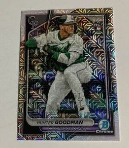 2024 Bowman Chrome Mega Box HUNTER GOODMAN Mojo Refractor Rookie Card RC Rockies - Picture 1 of 2