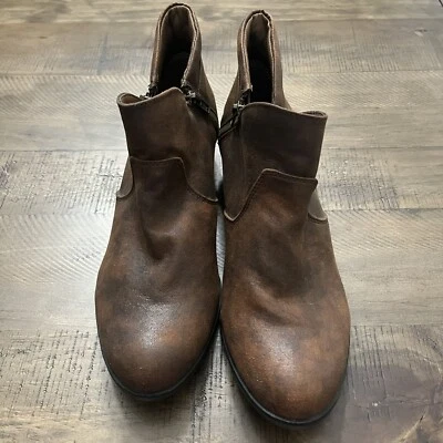 Botas rústicas al tobillo American Rag Torrid para mujer botines marrones doble cremallera 11M ABBY Foto 1 de 4