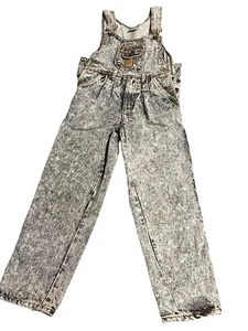 Vintage 80’s U.S. Army Javolis Overalls Distressed Black & White Size 10 Kids - Picture 1 of 8