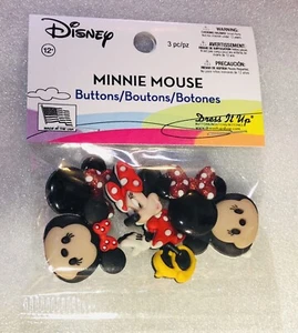 Minnie Mouse Disney Buttons Tsum Tsum Minnie Red Bow 5pc by Dress It Up - Picture 1 of 6