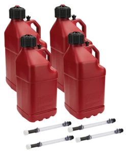Allstar Performance ALL40121-4 Utility Jug 5 Gal w/ Filler Hose Red 4pk - Picture 1 of 1