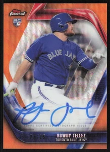 2019 Topps Finest Firsts Rookie Auto Orange Wave Rowdy Tellez /25 Toronto Jays - Picture 1 of 2