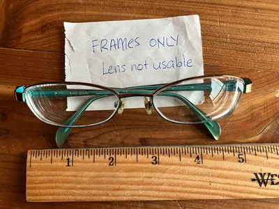 Kate Spade DELILAH Women's Brown Tortoise Teal Rectangular Eyeglasses 52-17 G417 - Image 1 of 4