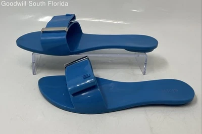 Melissa Womens Lovely II AD Blue Slip-On Flat Slide Sandals Size 7 - Image 1 of 4