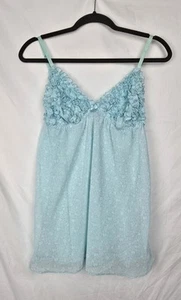 Cinema Etoile Seductive Wear Coquette Lingerie Dress Blue Floral Women's sz L - Picture 1 of 4