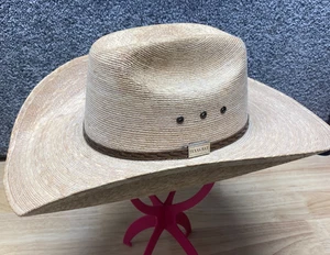 Texas Hat Company 5X Ponderosa 7 1/8 Straw Cowboy Western Southwestern - Picture 1 of 11